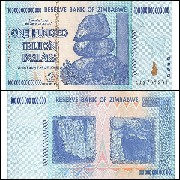 100 Trillion Zimbabwe Notes
