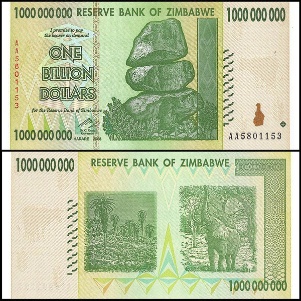 1 Billion Zimbabwe Notes