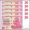 Zimbabwe 20 Dollar Banknote, 2007, NEW - 100Trillions.com