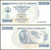 Zimbabwe 250 Million Dollar Bearer Cheque, 2008, USED - 100Trillions.com