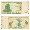 Zimbabwe 5 Dollar Banknote, 2009, NEW - 100Trillions.com