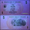 Zimbabwe 5 Dollar Bearer Cheque, 2006, NEW - 100Trillions.com