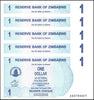 ZIMBABWE 1 DOLLAR BEARER CHEQUE, 2006, NEW